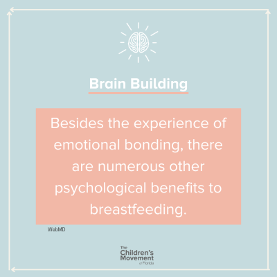 Besides the experience of emotional bonding, there are benefits to breastfeeding.