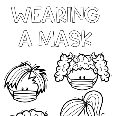 Wearing a Mask: A Coloring Book for Children