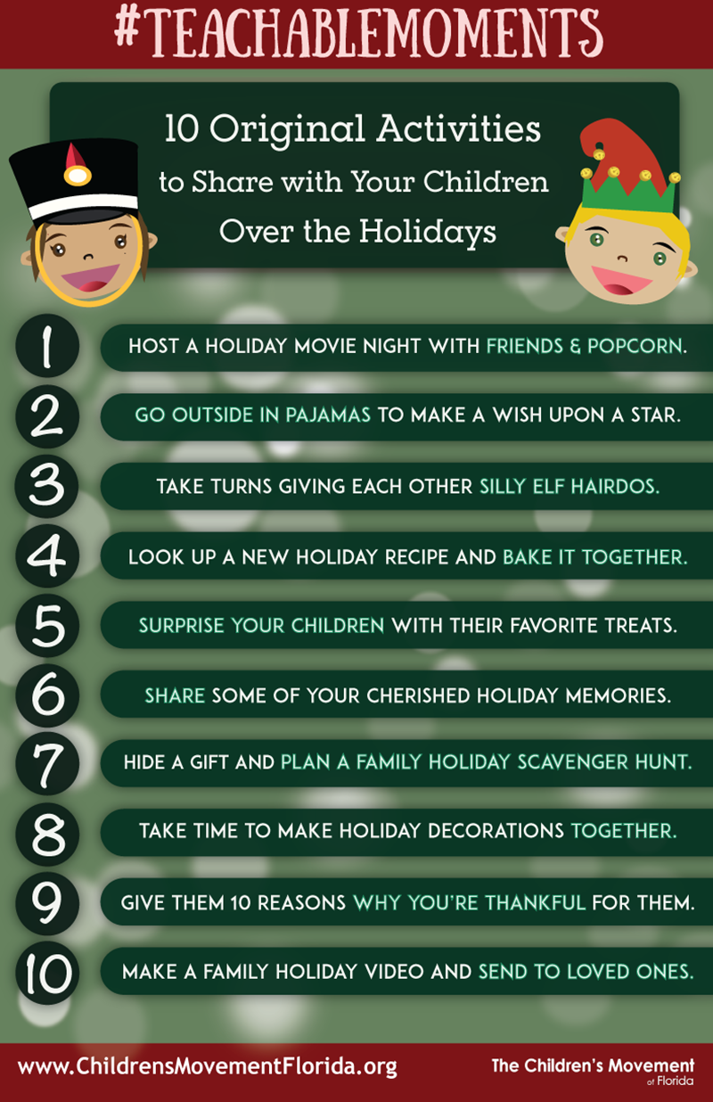 10 Original Activities to Share With Your Children Over the Holidays