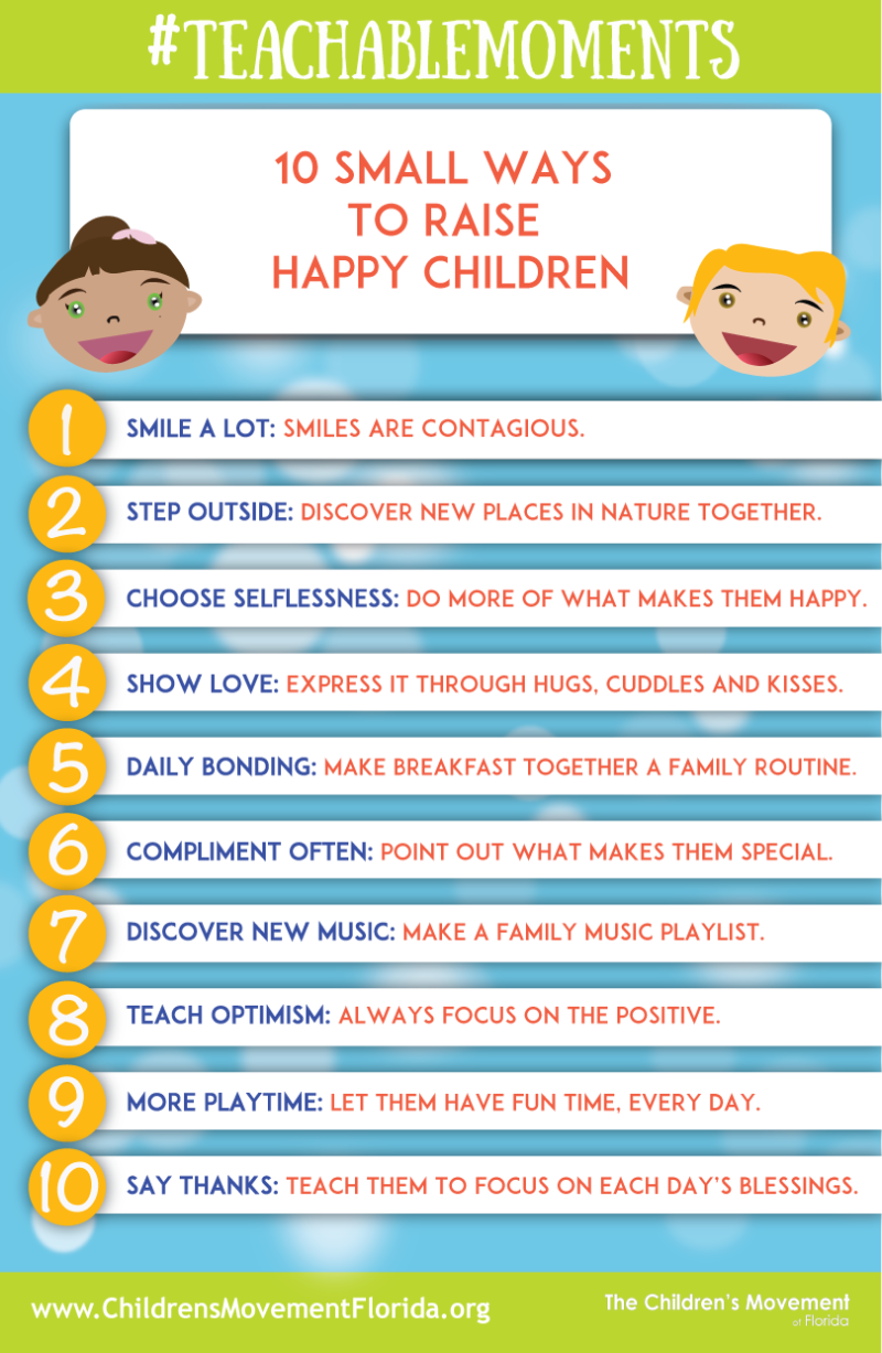 10 Small ways to raise happy children