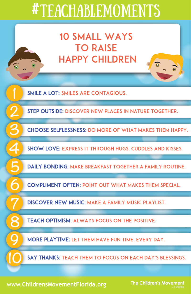 10 Small Ways to Raise Happy Children