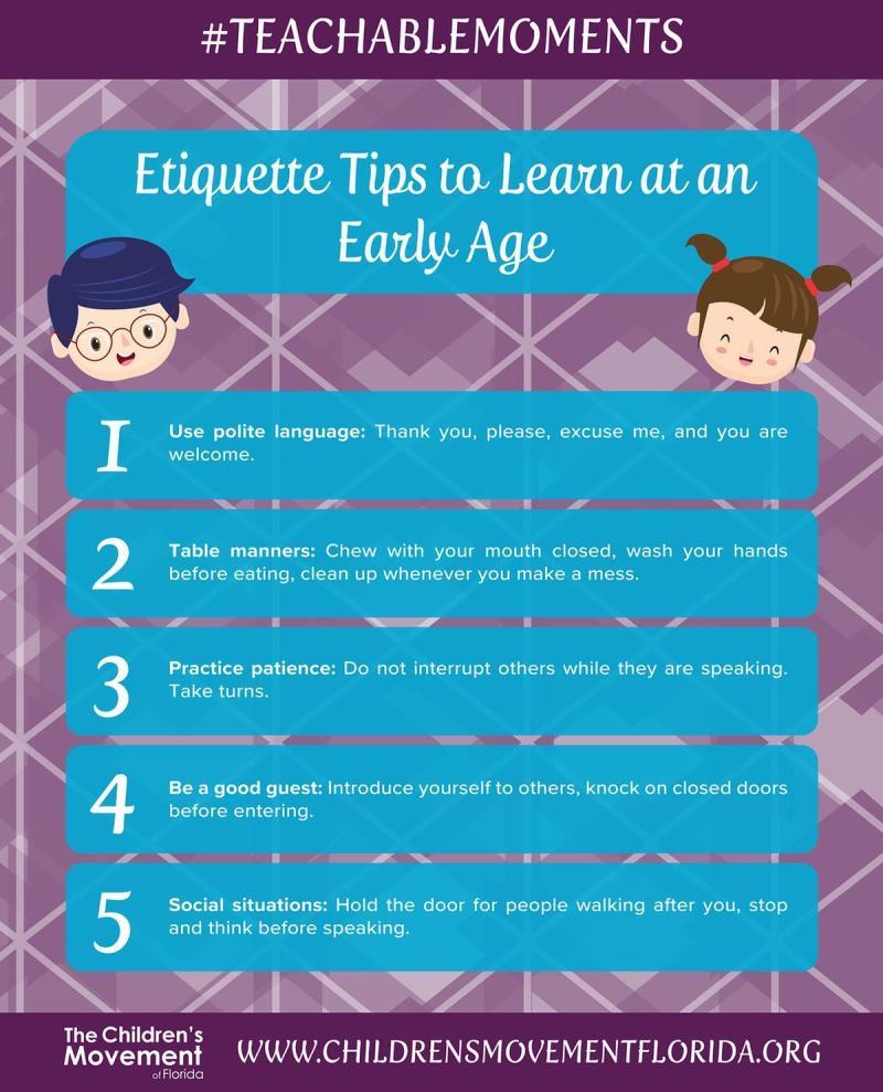 Etiquette Tips to Learn at an Early Age