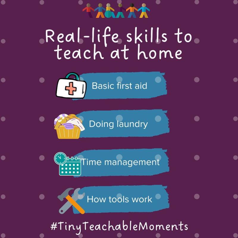 Real-life skills to teach at home
