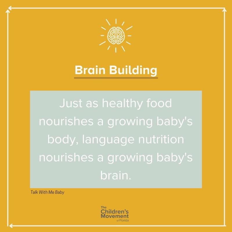 Quantity and quality of nourishing language, like healthy food, is critical to brain development.