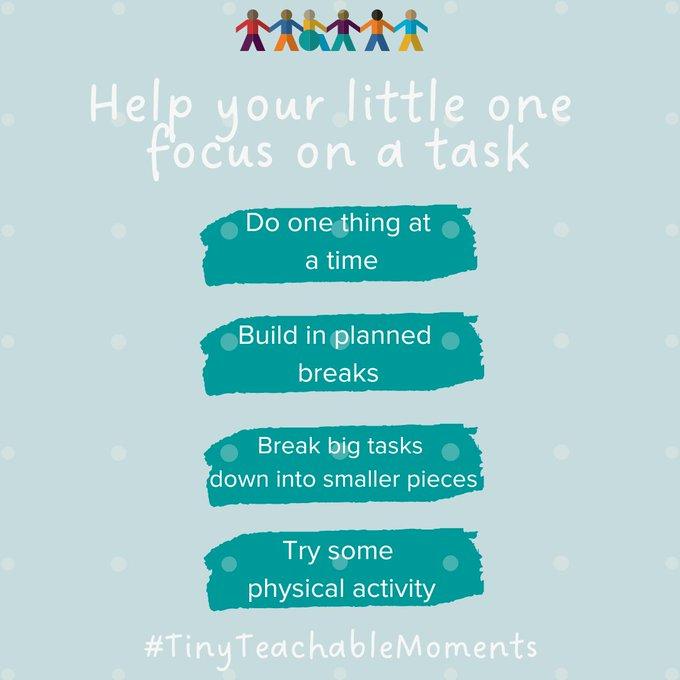 Help your little one focus on a task