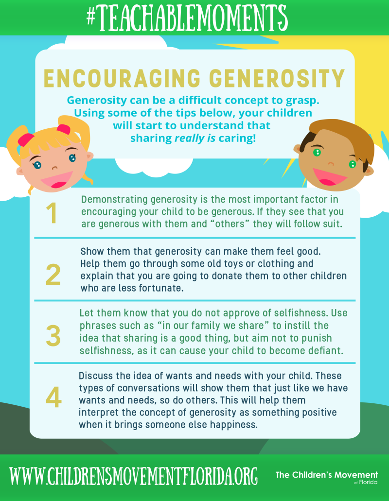 Encouragin generosity