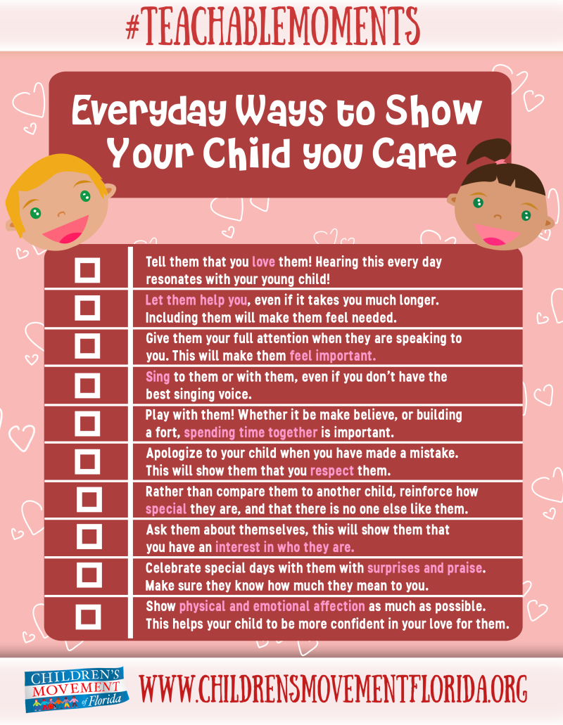 Everyday ways to show your child you care
