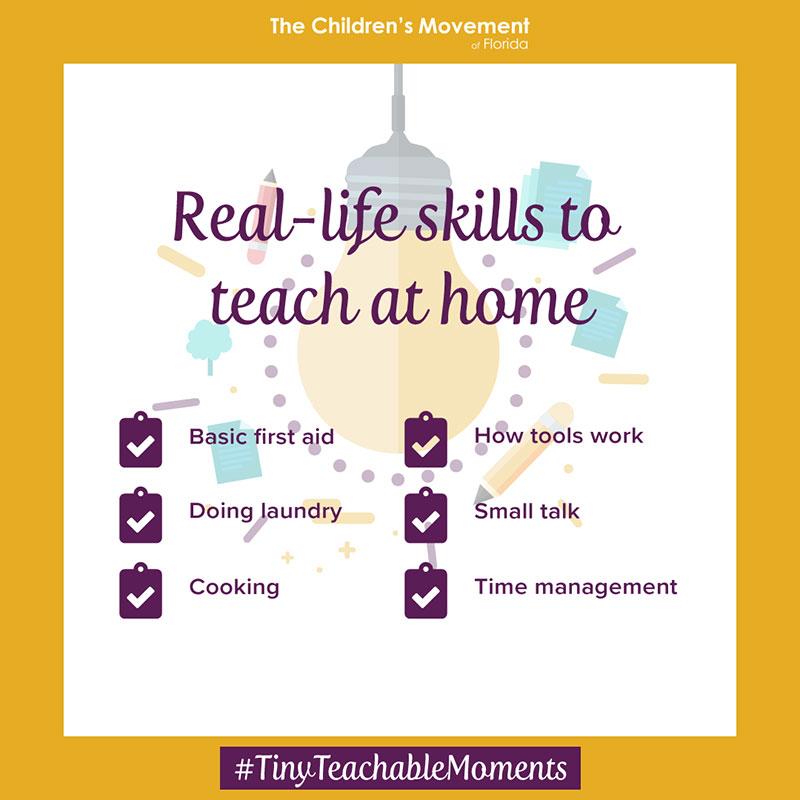 Real-life skills to teach at home