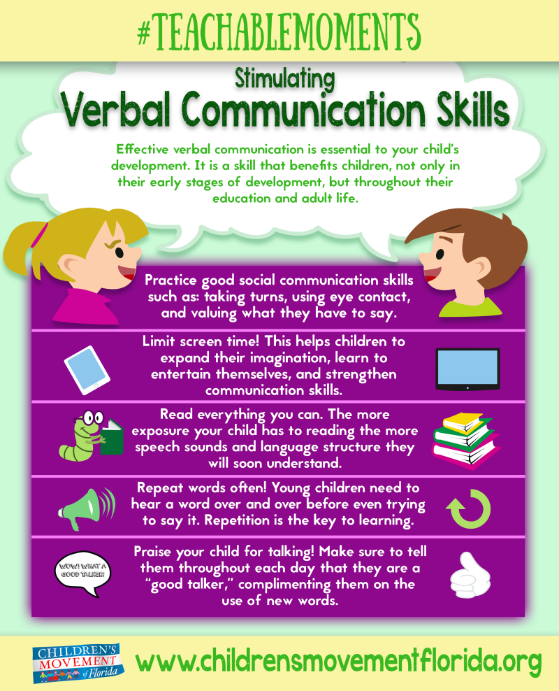 Stimulating verbal communication skills