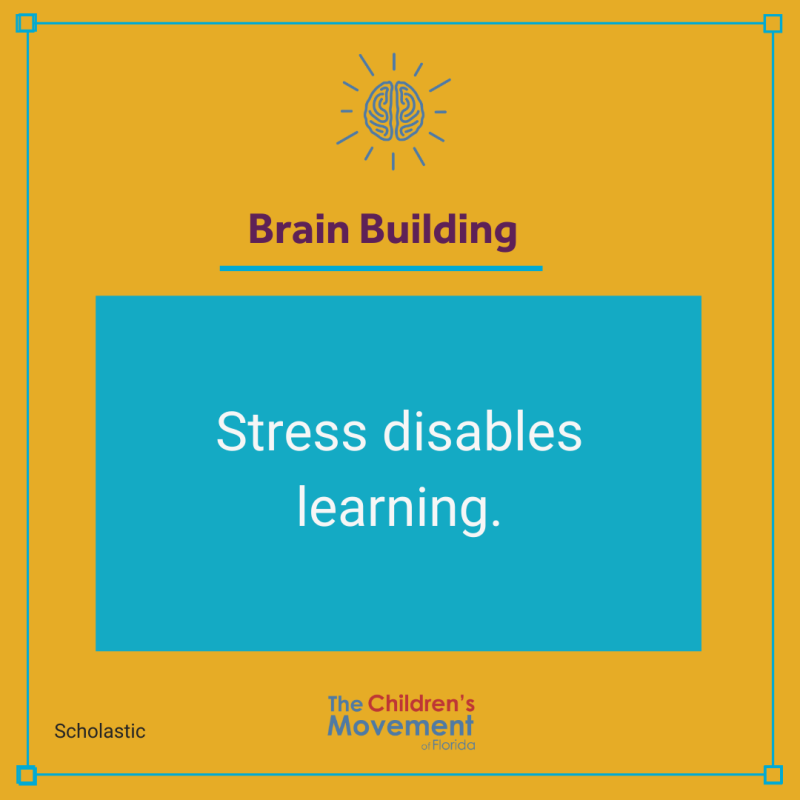 Stress disables learning.