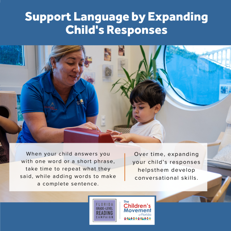Support Language by Expanding Child's Responses