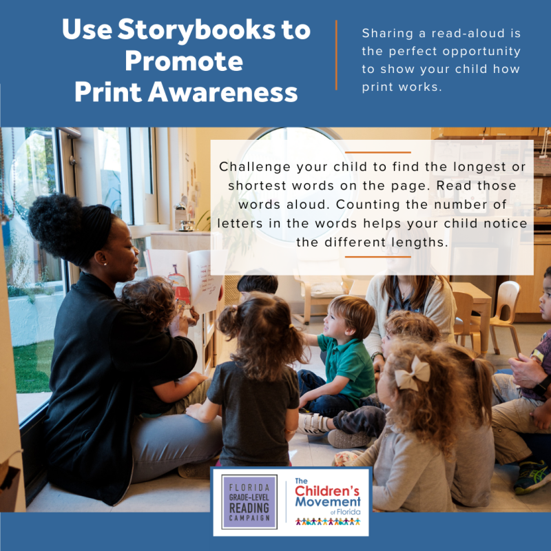 Use Storybooks to Promote Print Awareness