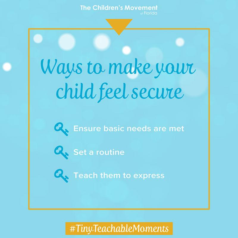Ways to make your child feel secure