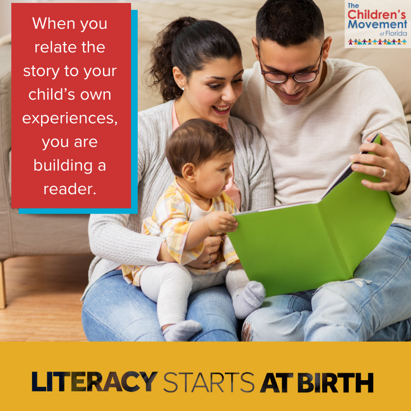When you relate the story to your child's own experiences, you are building a reader.